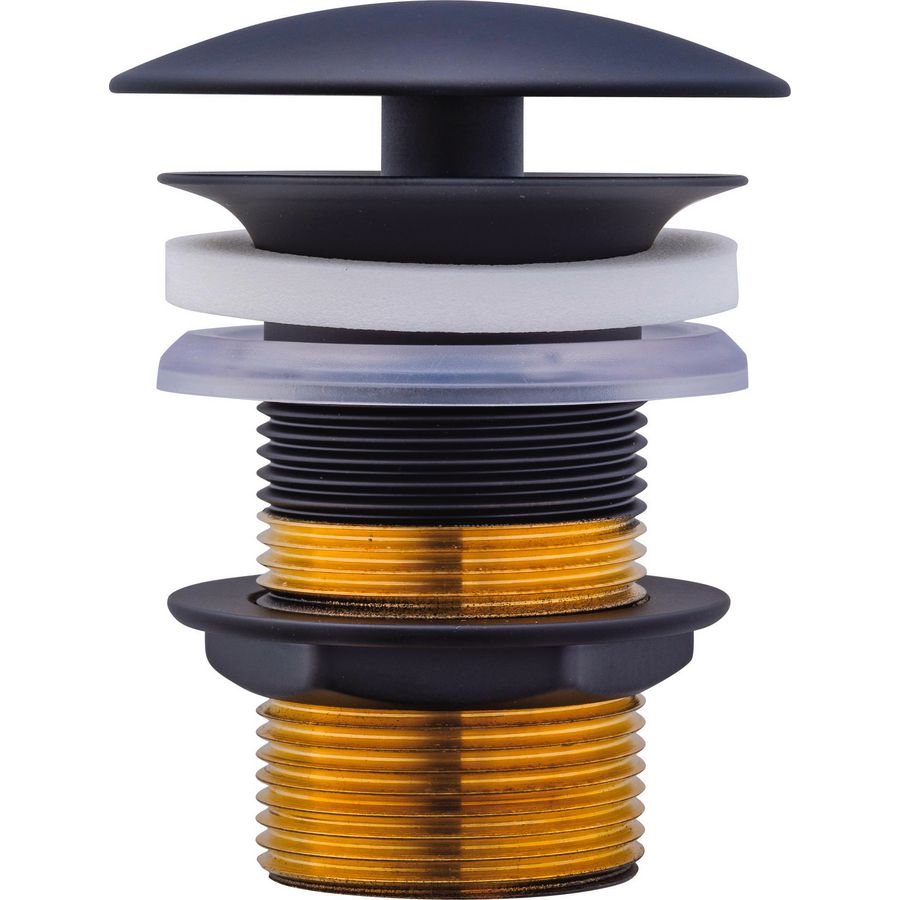 Afvoerventiel Zwart Mat 72x72x95mm 0050384600