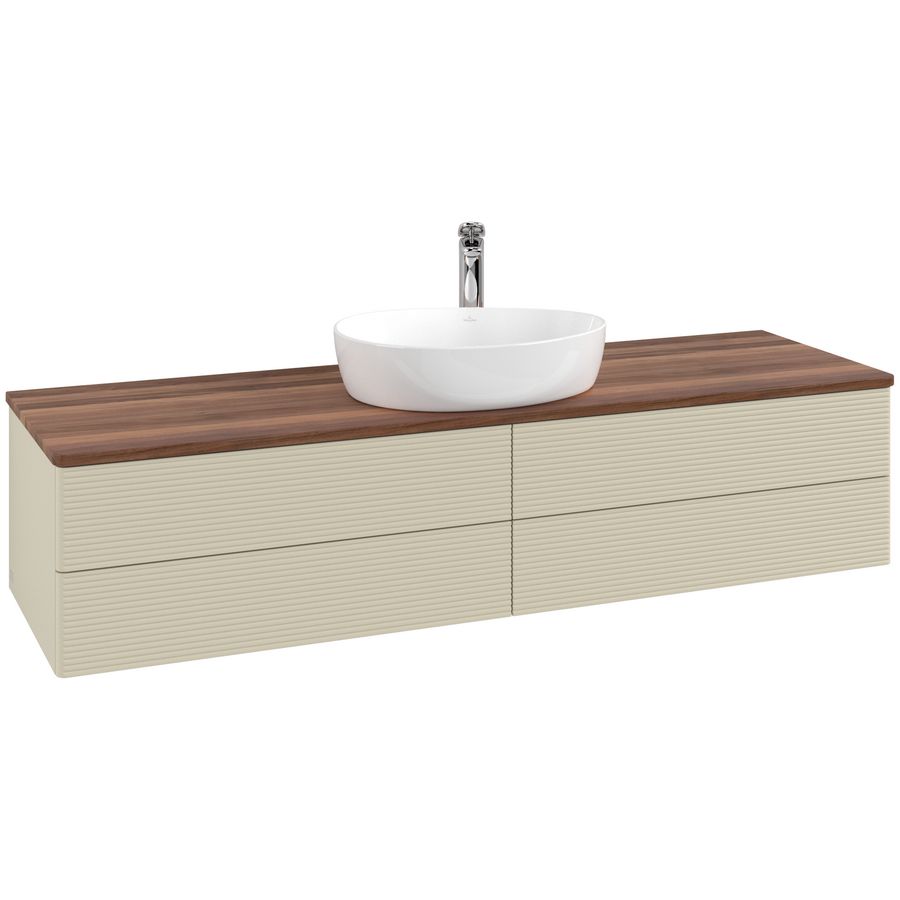 Wastafelonderkast Antao 1600x360x500mm S.Grey Matt Lacquer K25152HJ