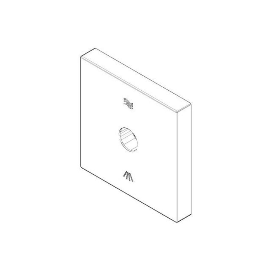 Rozet symbolen 60x60x9x11,1mm Platina gebors.