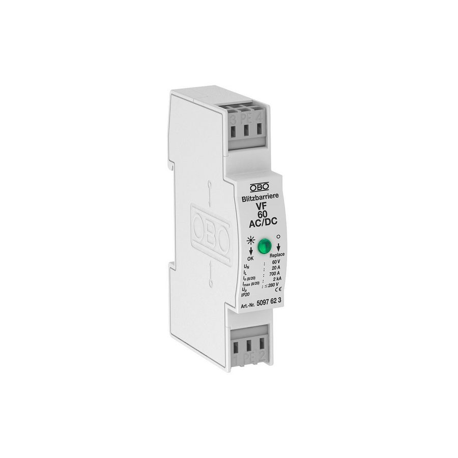 Bliksembarrière voor AC en DC 60V AC