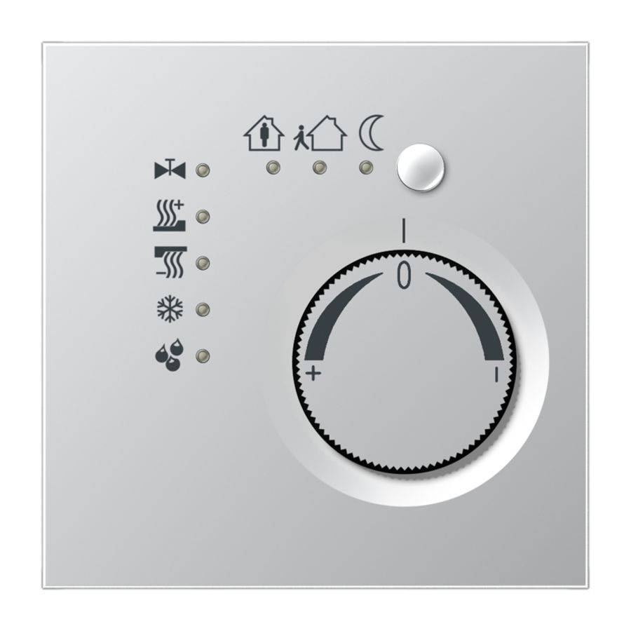 Ruimtethermostaat + 4 bin aluminium KNX