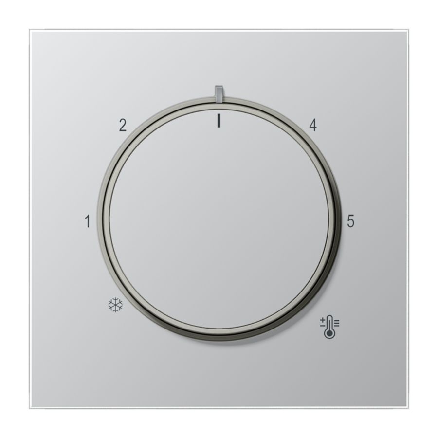 Thermostaatafdekking LS aluminium