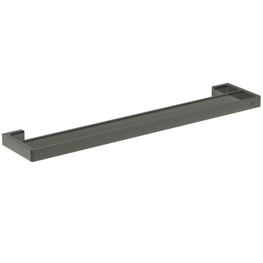conca handdoekhouder 60cm rechthoekig dubbel magnetic grey (grijs) T