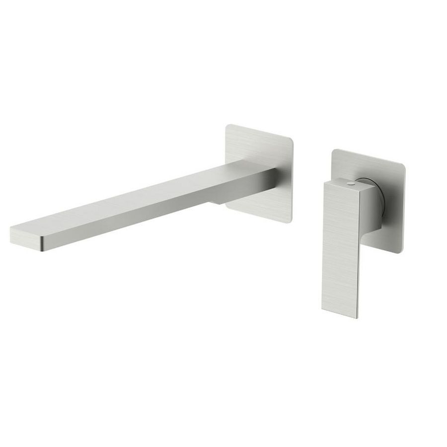 Inbouw wastafelkraan ELLE+uitloop 240mm 2 vierkante rozetten EL106ST70