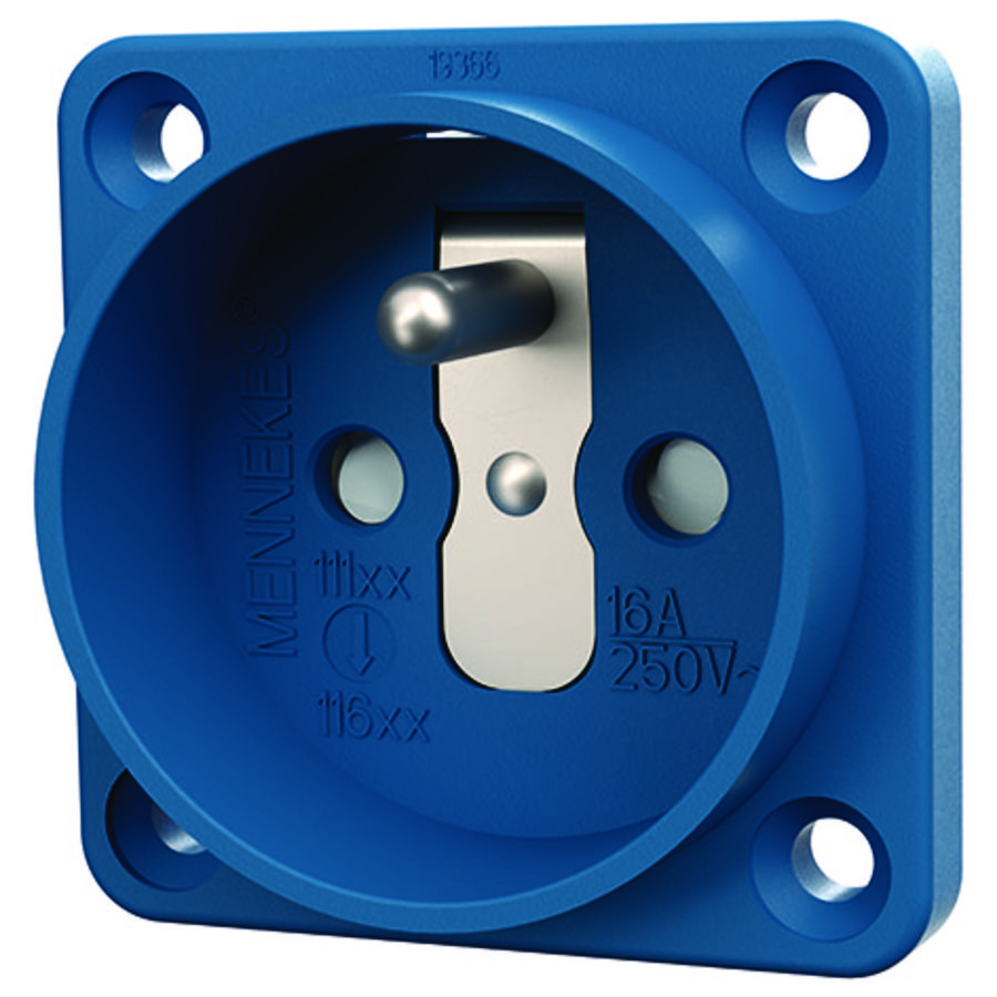 Inbouwwandcontactdoos 16A 2P+A Ki 230V IP20 blauw