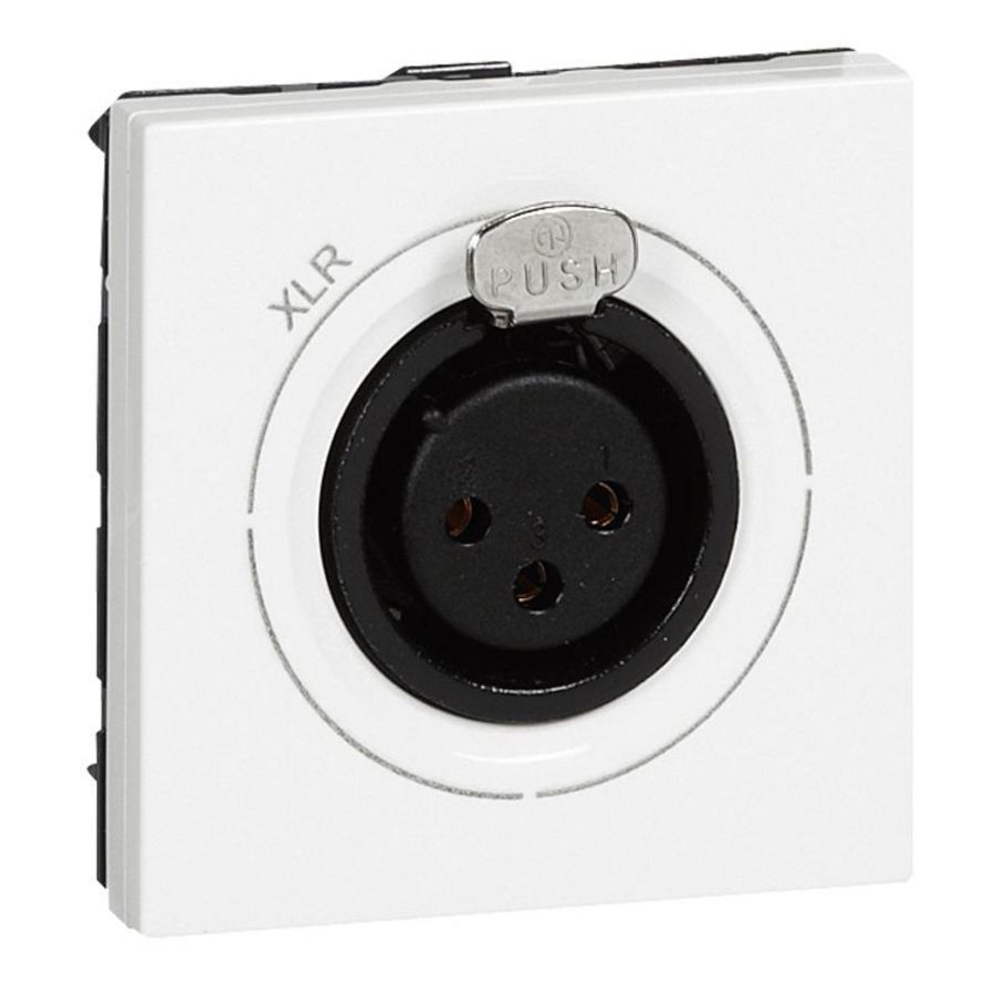 Contactdoos XLR audio 3-polig female 2 modulen Mosaic