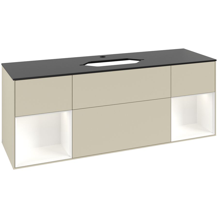 Wastafelonderkast Finion 1600x603x501mm S.Grey Matt Lacquer F332MTHJ
