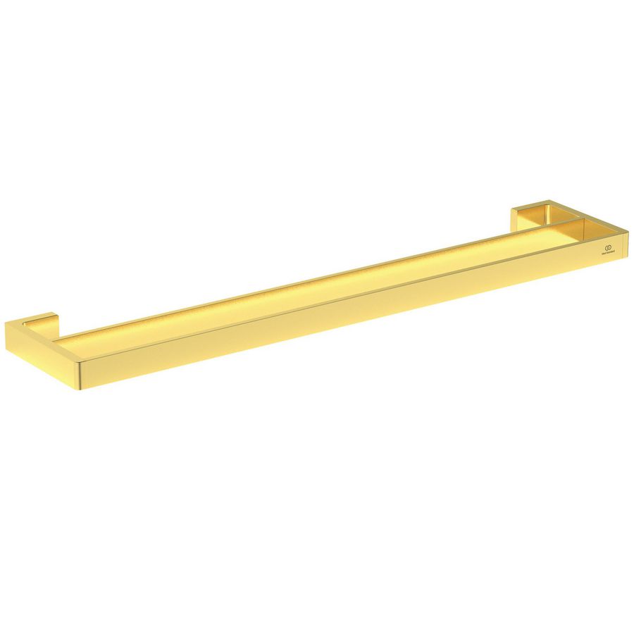 conca handdoekhouder 60cm rechthoekig dubbel brushed gold (mat goudkleurig) T4