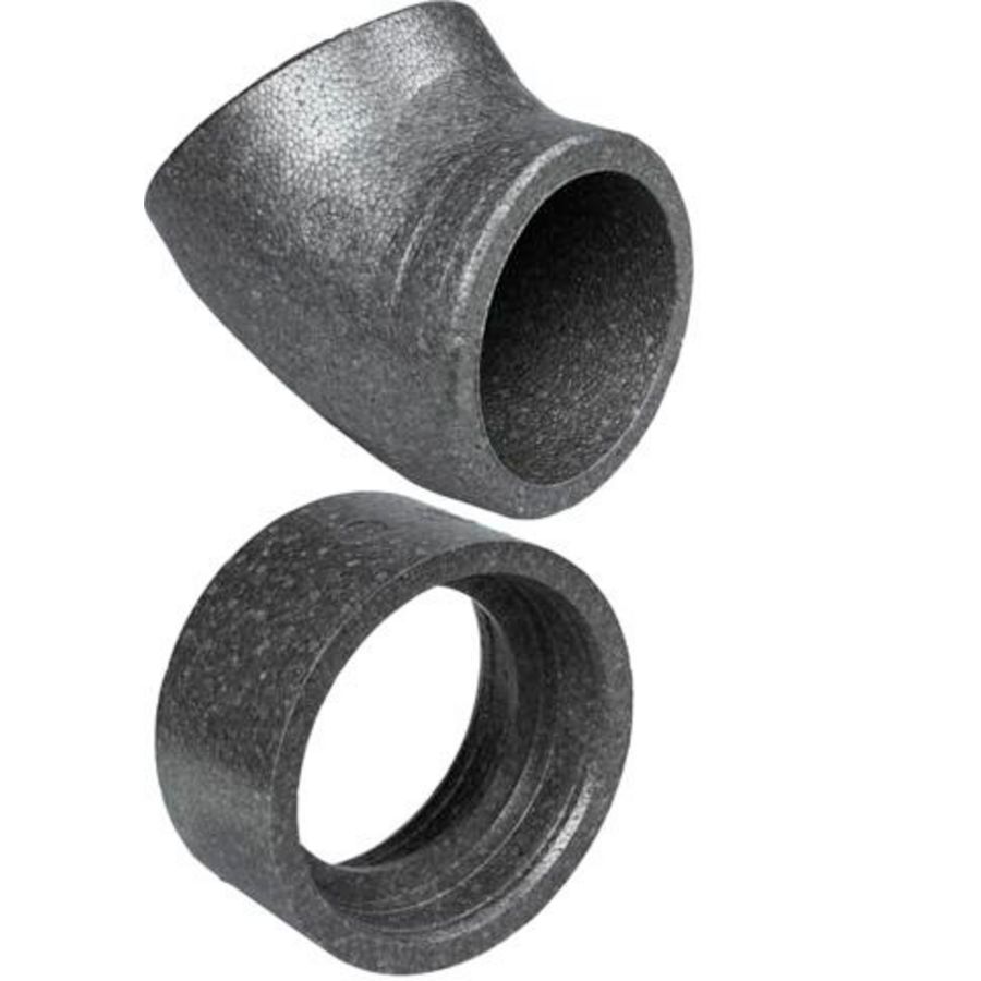 Ventilatiebuis geisoleerd LWF DRB 125-45 EPP bocht