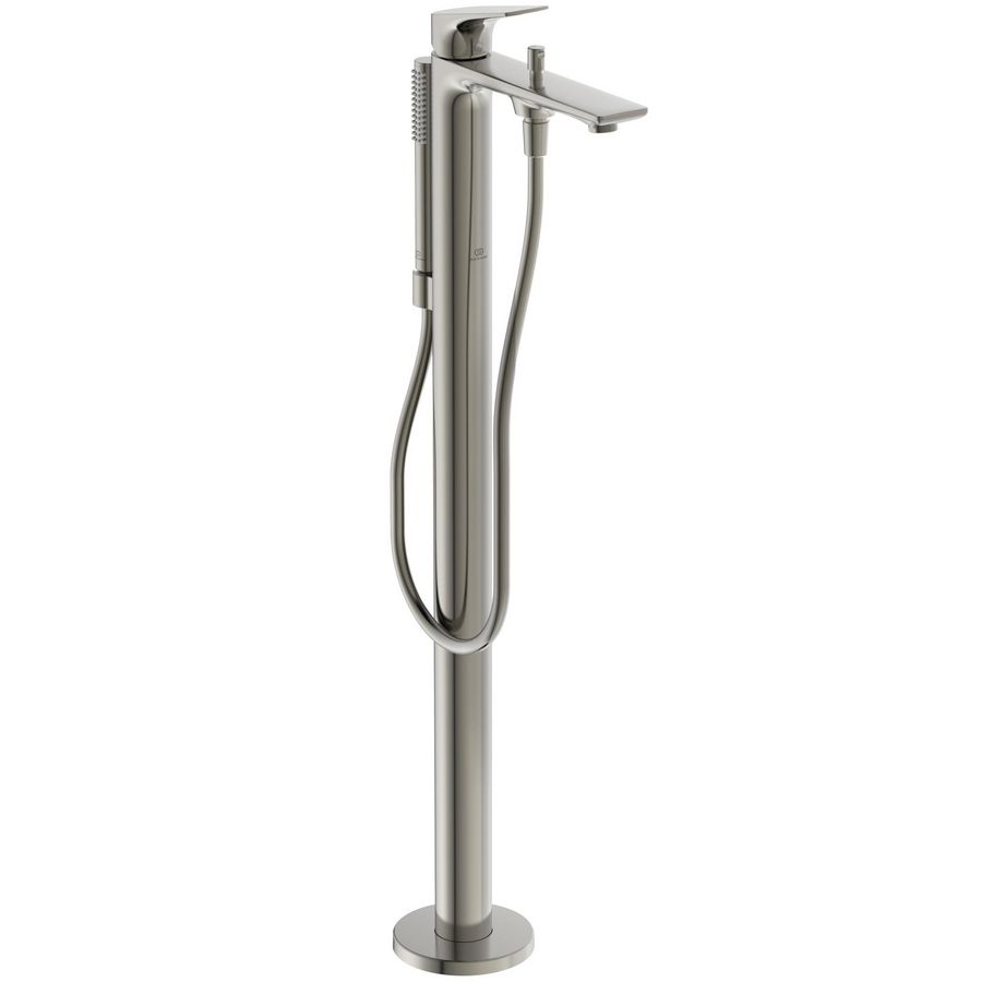 Vrijstaande badmengkraan 130x297x858mm silver storm (rvs-look) 8l/min La Dolce Vita