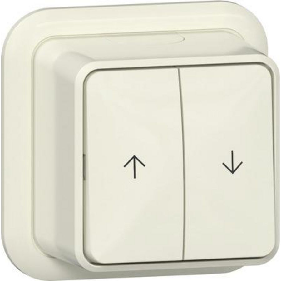 Wipjaloezieschakelaar pijlsymbolen K/P25 Opbouw creme wit