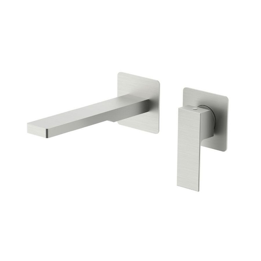 Inbouw wastafelkraan ELLE+uitloop 150mm 2 vierkante rozetten EL104ST70