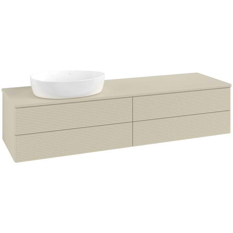 Wastafelonderkast Antao 1600x360x500mm S.Grey Matt Lacquer K26110HJ