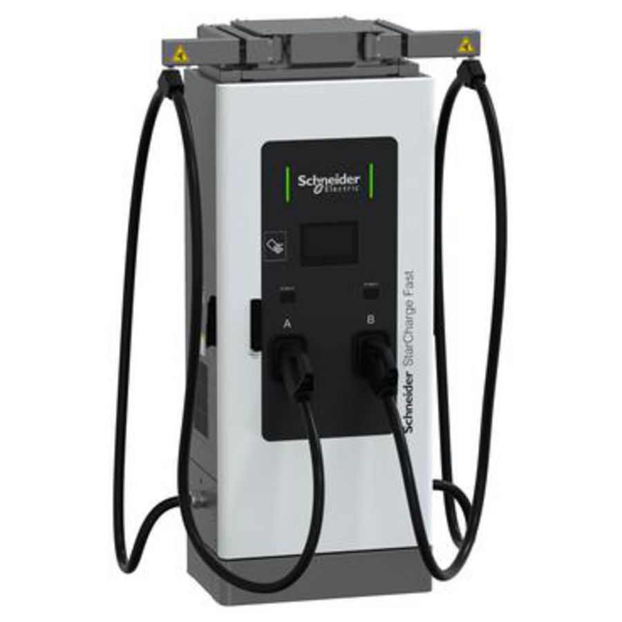 Schneider StarCharge Fast DC 60kW snellaadstation met 2 CCS2