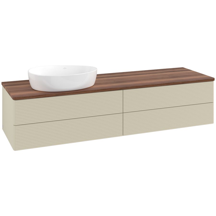 Wastafelonderkast Antao 1600x360x500mm S.Grey Matt Lacquer K26112HJ