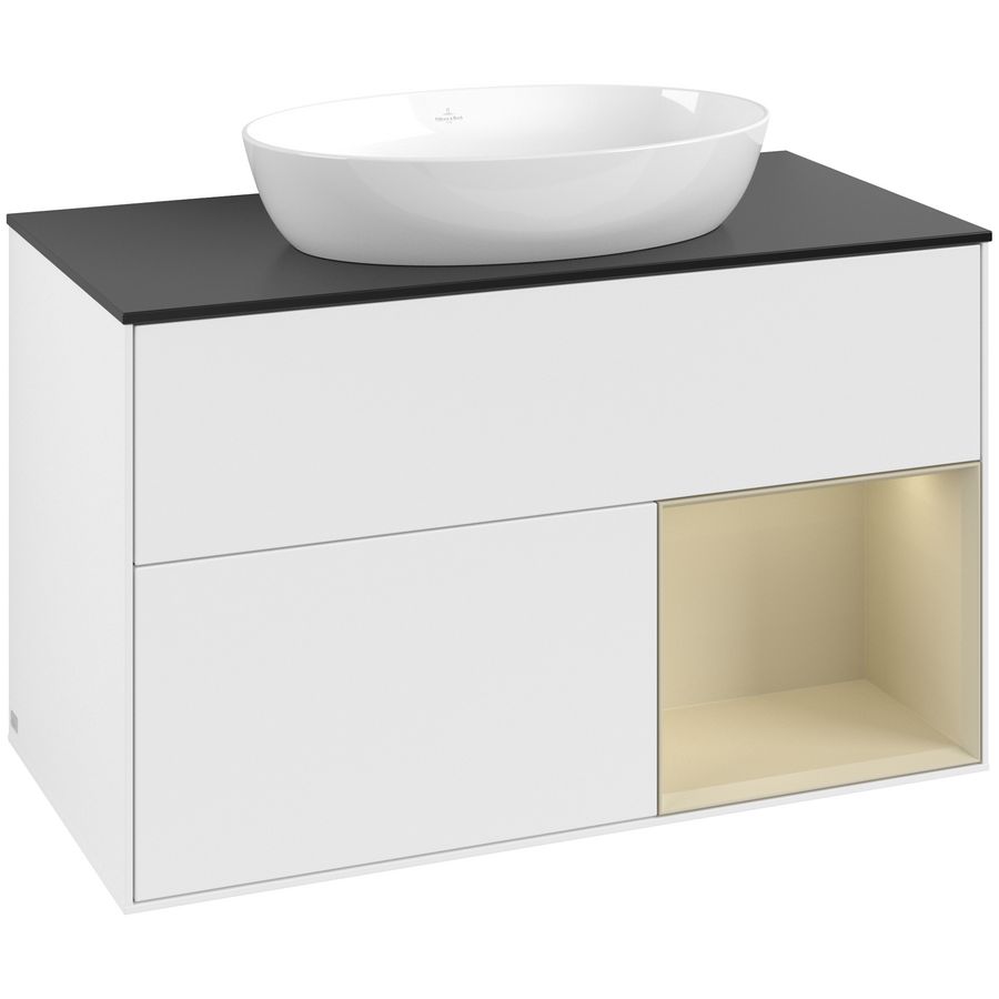 Wastafelonderkast Finion 1000x603x501mm White Matt Lacquer FA22HJMT