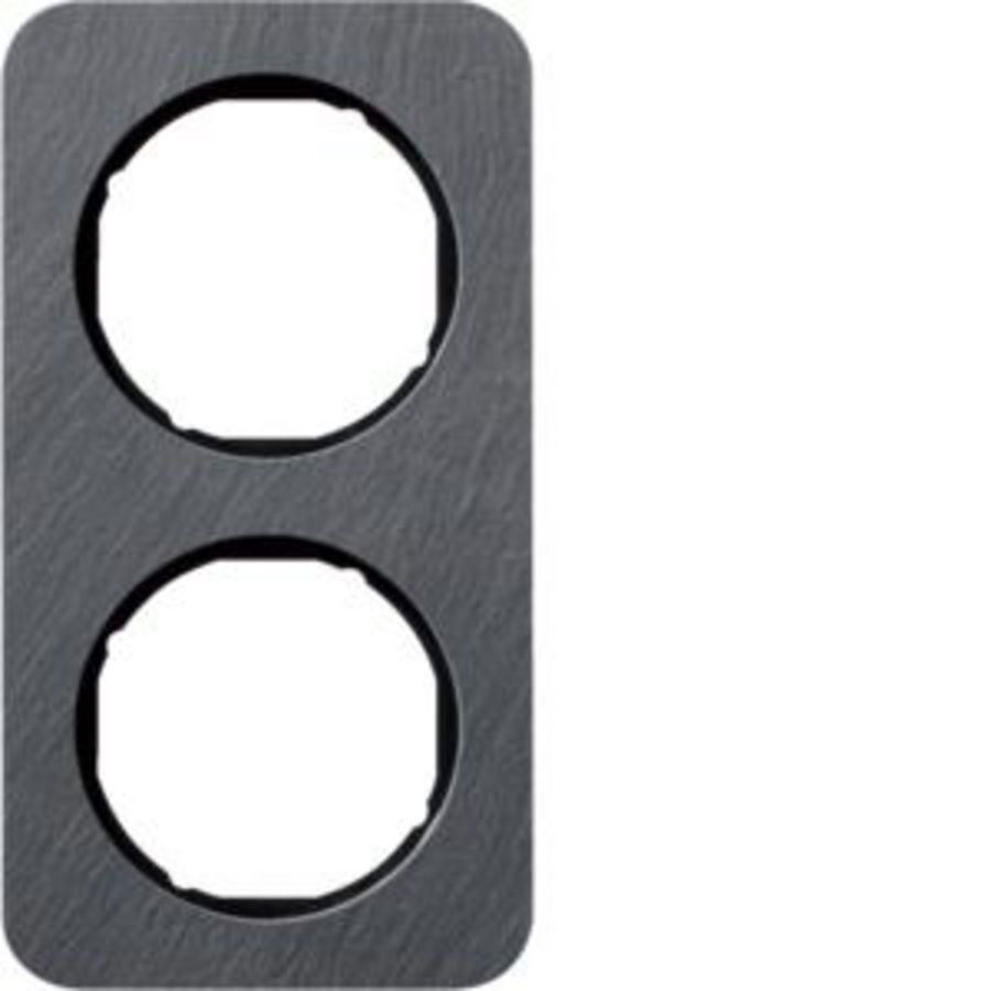 Afdekraam 2-v berker R.1 leisteen/zwart