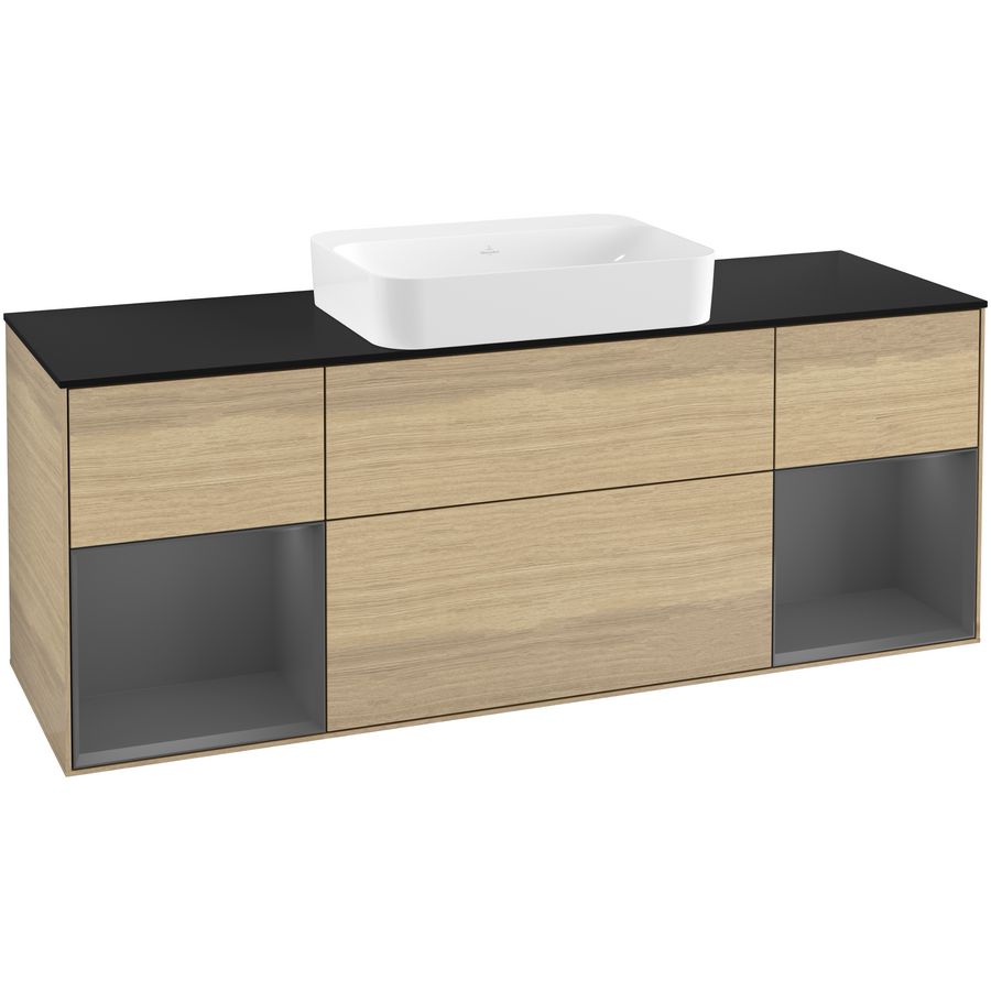 Wastafelonderkast Finion 1600x603x501mm Oak Veneer G742GKPC