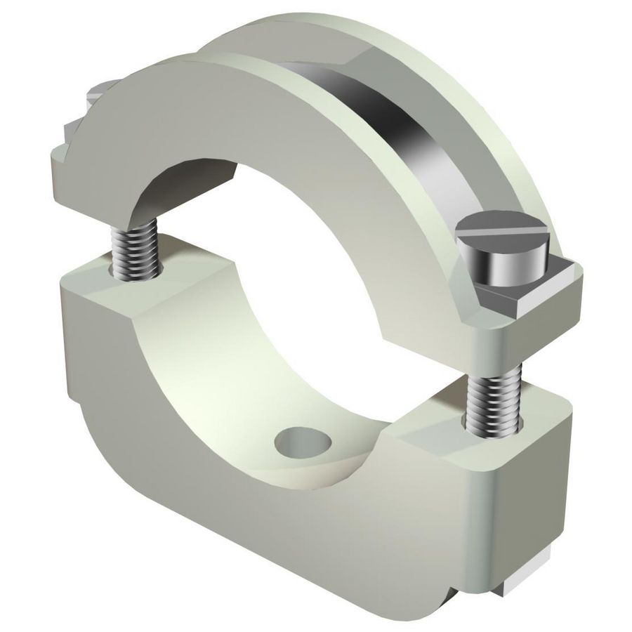 Zware-ISO-beugel 24-34mm Polystyreen lichtgrijs RAL7035 VVE=25