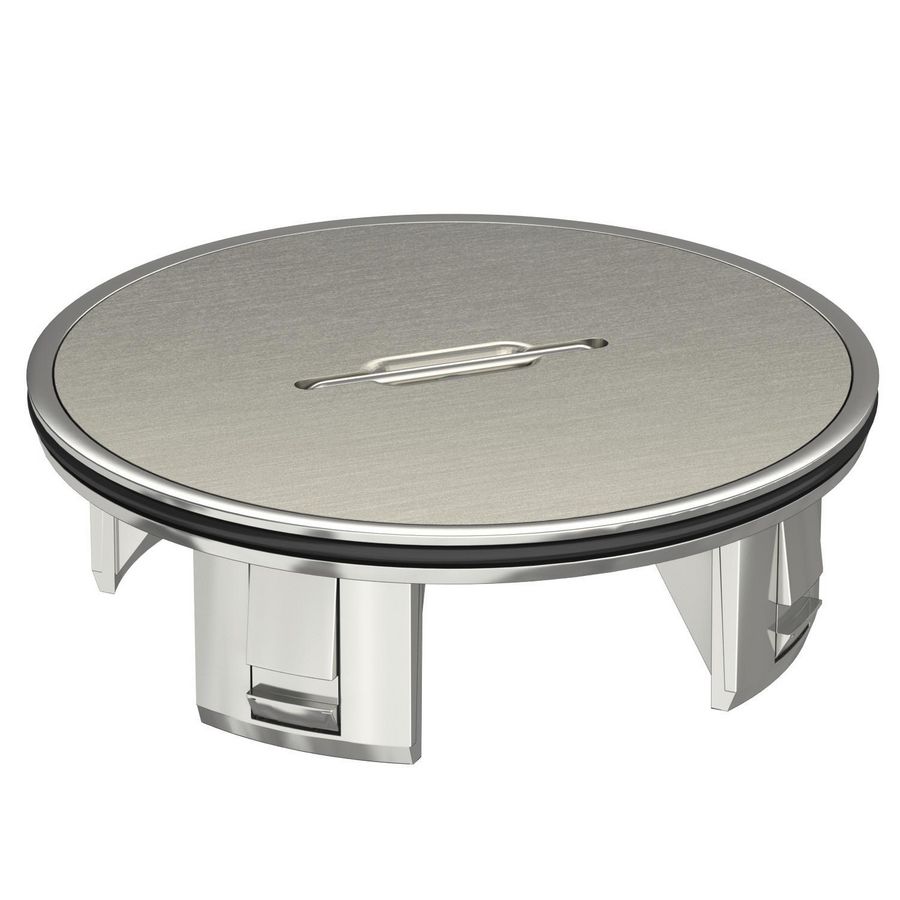 Tubus met dekselplaat Ø110mm zink vernickelt