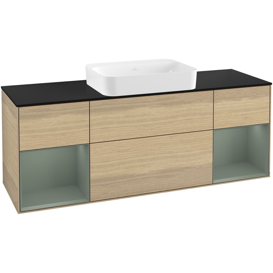 Wastafelonderkast Finion 1600x603x501mm Oak Veneer G742GMPC