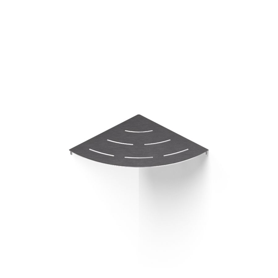 Planchet hoekmodel CORNER SHELF ROUNDED 300mm rvs geborsteld