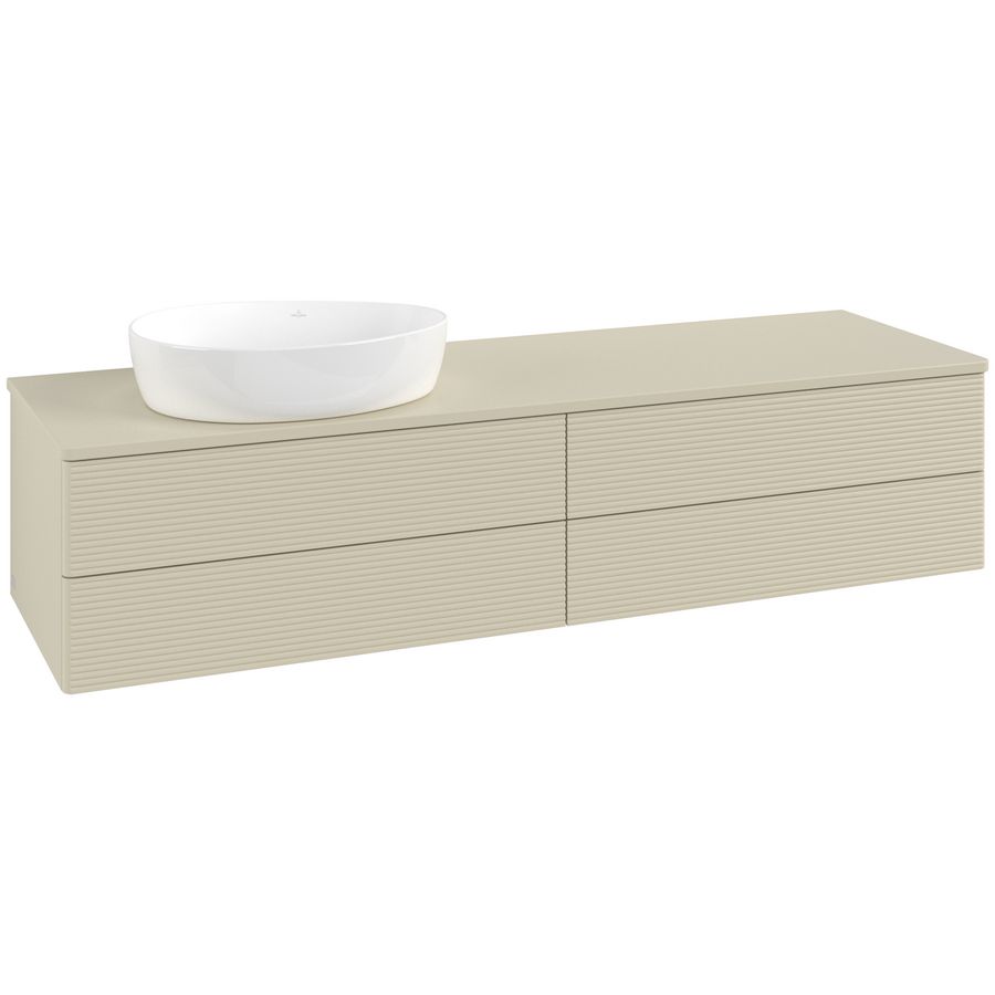 Wastafelonderkast Antao 1600x360x500mm S.Grey Matt Lacquer K26150HJ