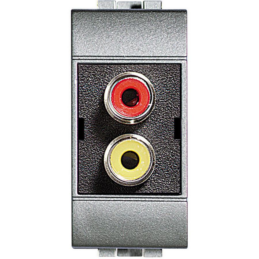 Wandcontactdoos.t.hi-fi Light Tech dub.conn.rca/1 mod. VVE=5