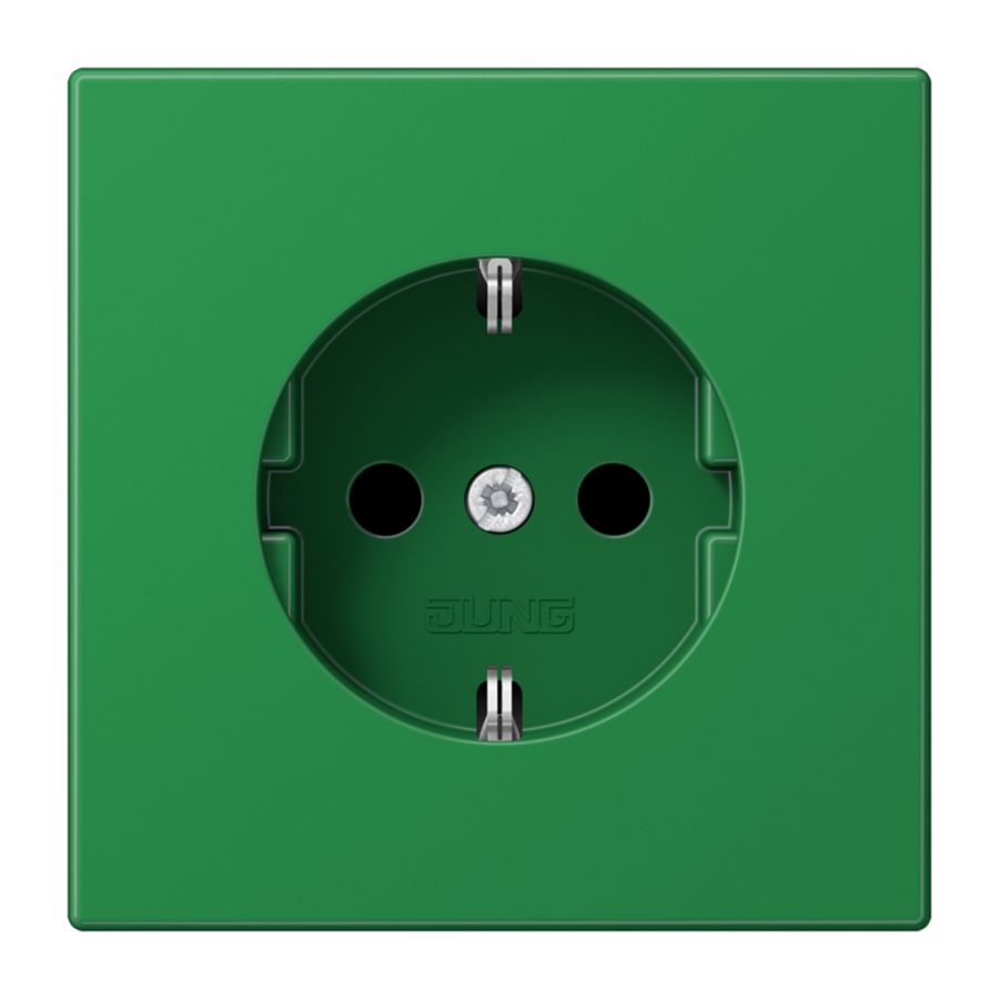 Wandcontactdoos groen slagv v.a.v.& 6 mm.klem LS990