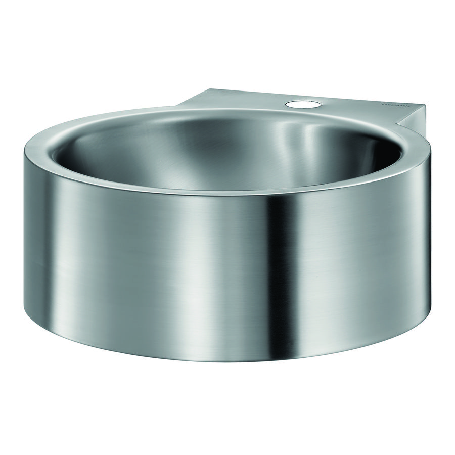 Wastafel kraangat diam.35 midden z. overl RVS 304 mat 121710