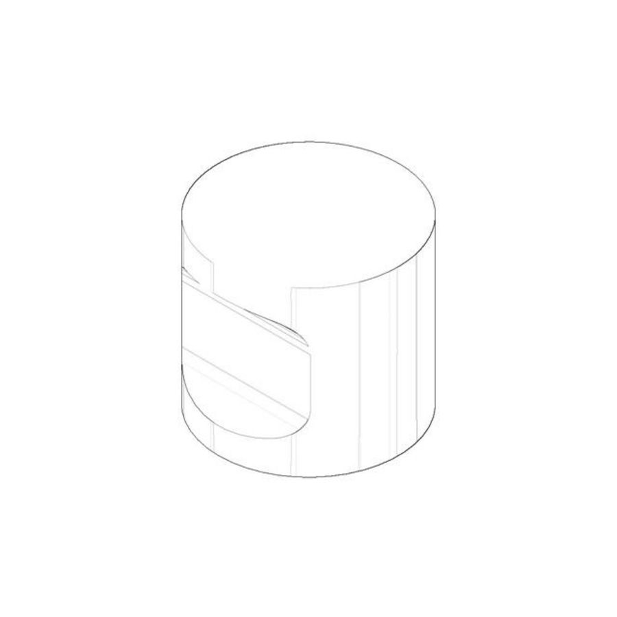 Trek aan de knop 23x21mm Mat Wit