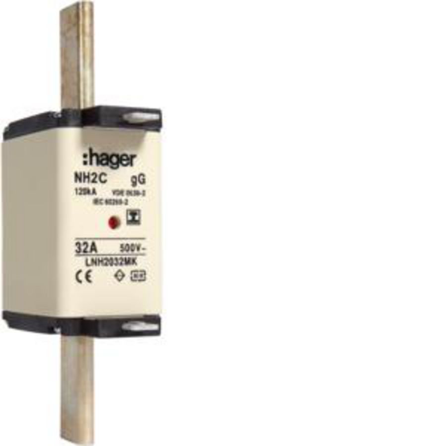 Mespatroon NH2C 32A 500V gG combimelder geis. Opgestelde