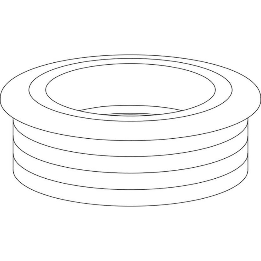 Valpijpverbinder euromanchet 55mm wit v pijp 38/45mm