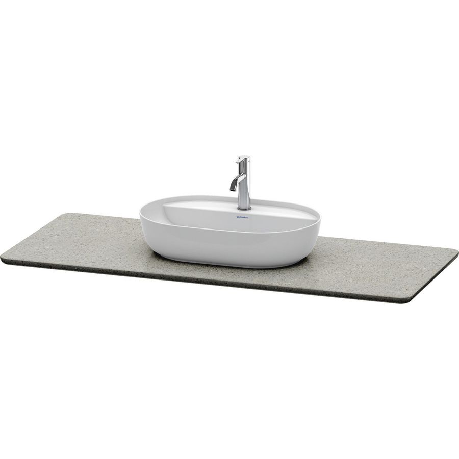 Kwartssteenconsole 1388x595x25mm grijs structuur