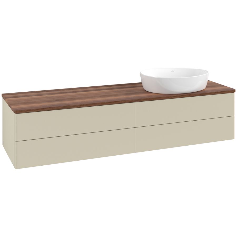 Wastafelonderkast Antao 1600x360x500mm S.Grey Matt Lacquer K27012HJ