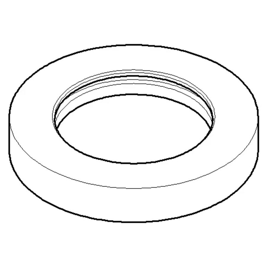 Rozet 60x38,2x10mm Mat Zwart