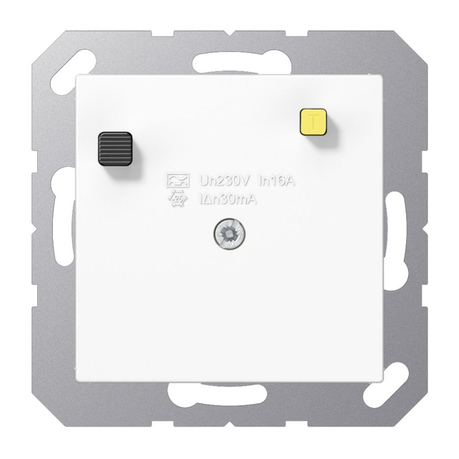 Aardlekschakelaar inbouw 30mA A(S) alpinwit