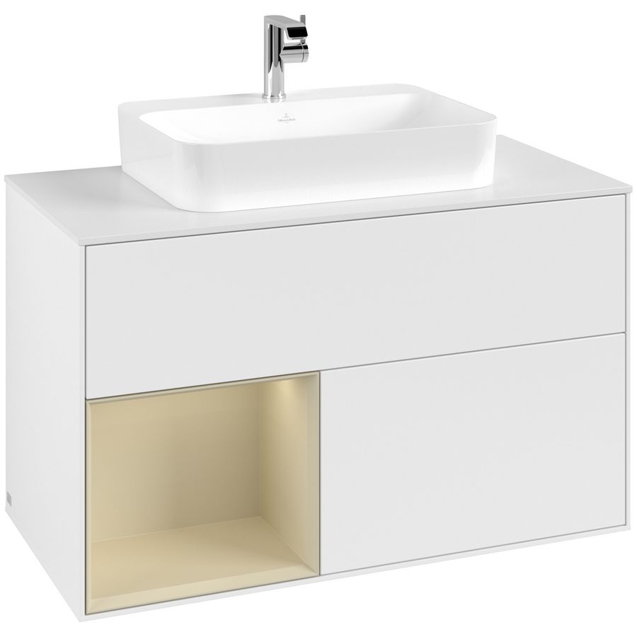 Wastafelonderkast Finion 1000x603x501mm White Matt Lacquer G361HJMT