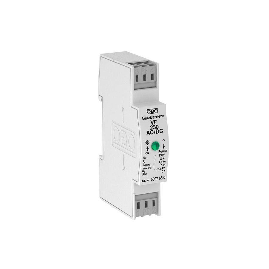 Bliksembarrière voor AC en DC 230V AC
