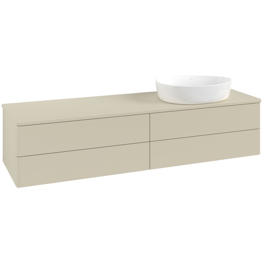 Wastafelonderkast Antao 1600x360x500mm S.Grey Matt Lacquer K27050HJ