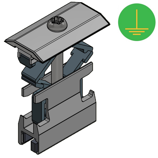 Van der Valk | ValkPitched/Clamp | Aluminium rail middle clamp