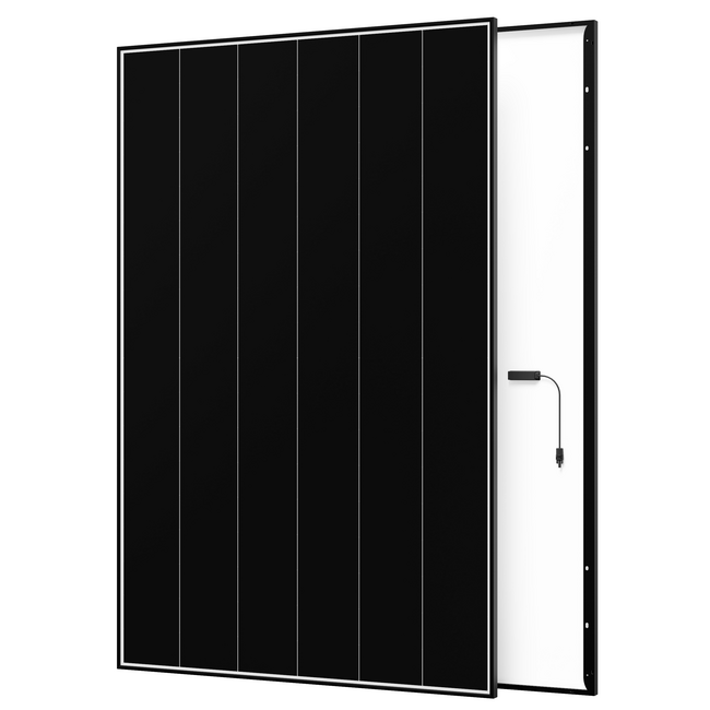 Aiko 490Wp | Glas-Folie | Zwart-Wit