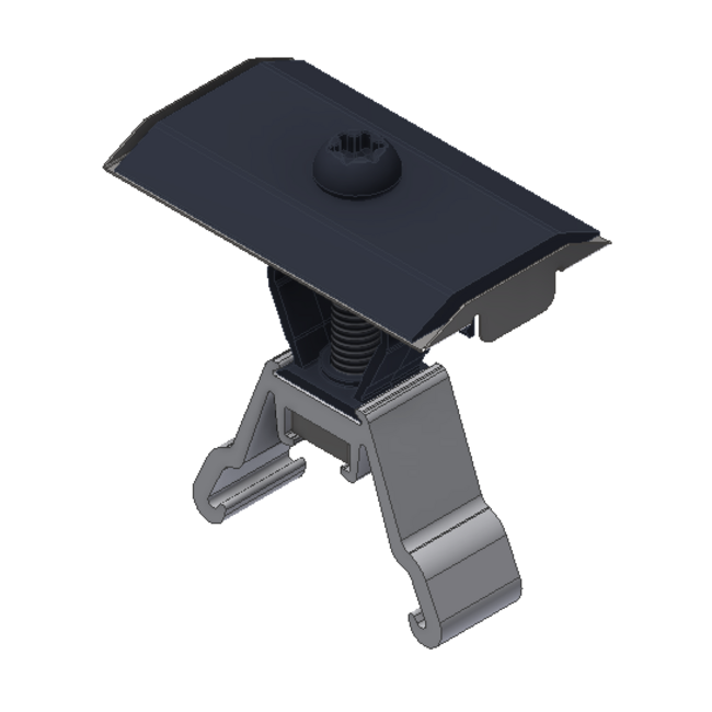 Van der Valk | ValkAce | Alu. Profile intermediate clamp | Black