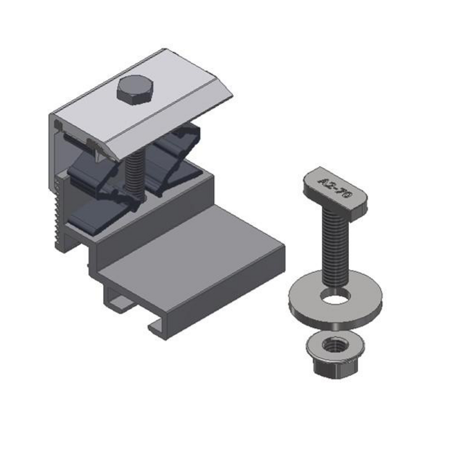 Van der Valk | ValkPro+ | Aluminium clamp for power optimiser/microinverter