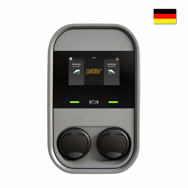 Peblar | Dual | 22kW | MID | Socket | Eichrecht