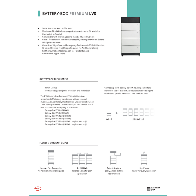 BYD | Battery-Box | LVS Batterij-module | 4.0kWh